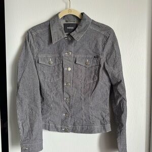 Mexx Charcoal Striped Denim Jacket